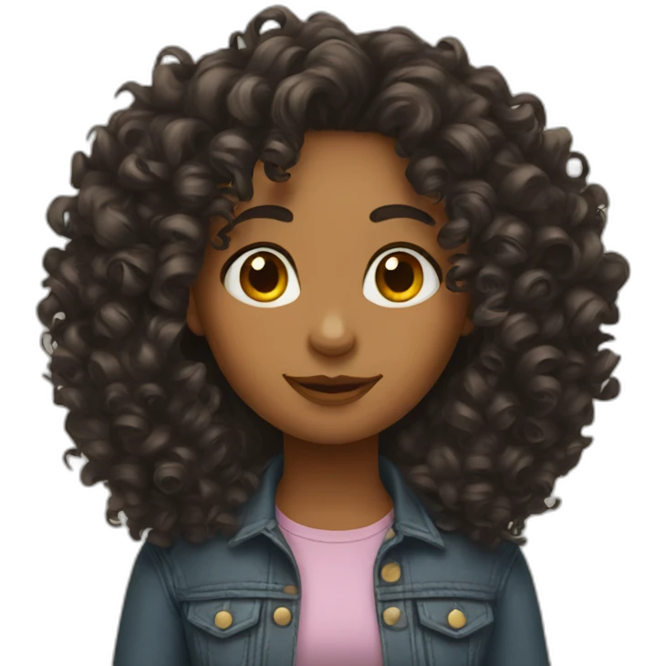 Long Curly girl emoji
