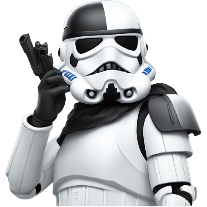 Stormtrooper throwing up west side emoji