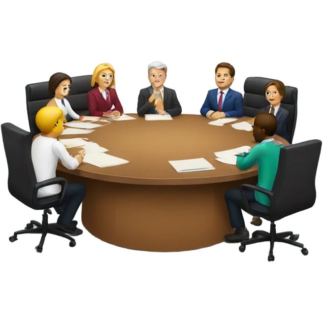 Board meeting round table emoji