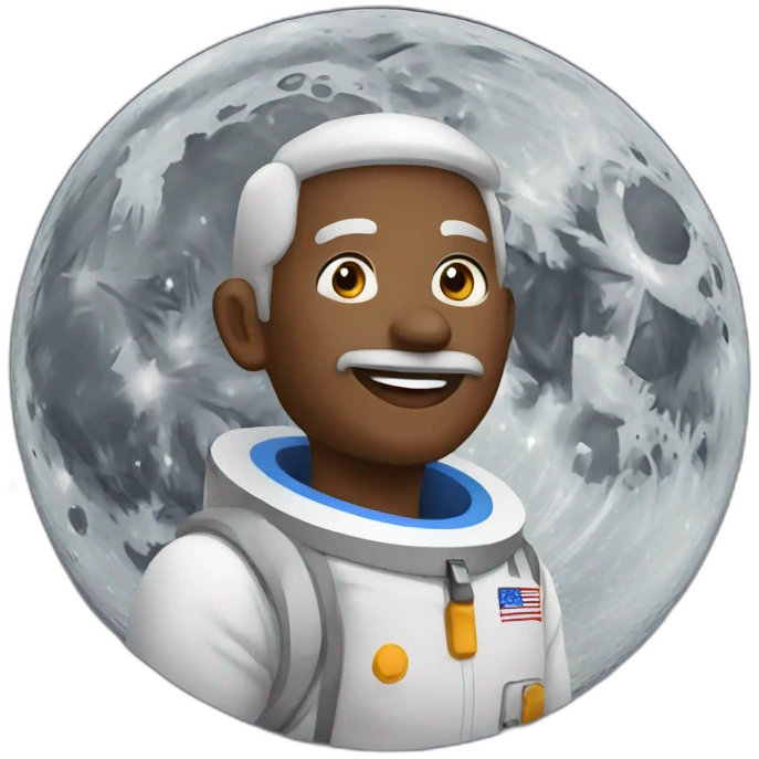man on moon emoji