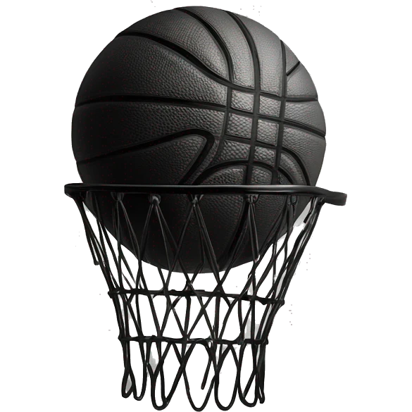 Ball de basket noir emoji