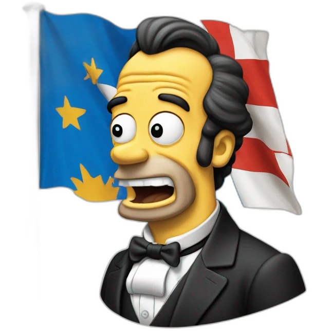 abe simpson yells at bavaria flag emoji