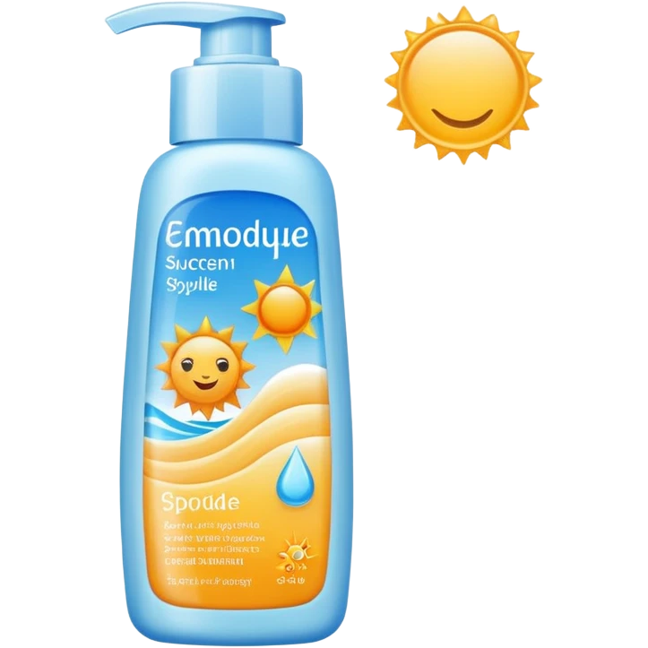 sun screen product (skyblue color) emoji