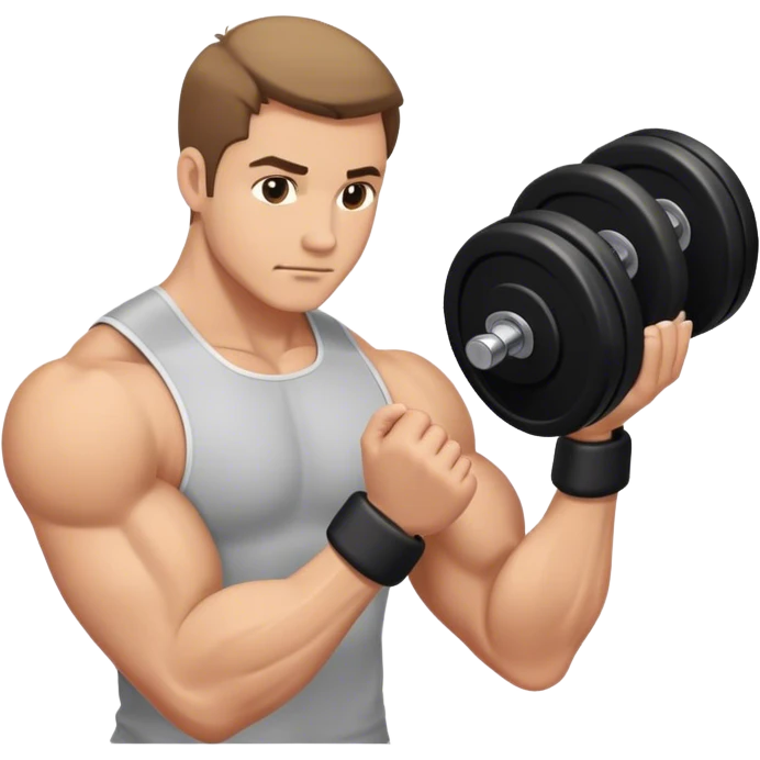 man weighted wrist curl emoji