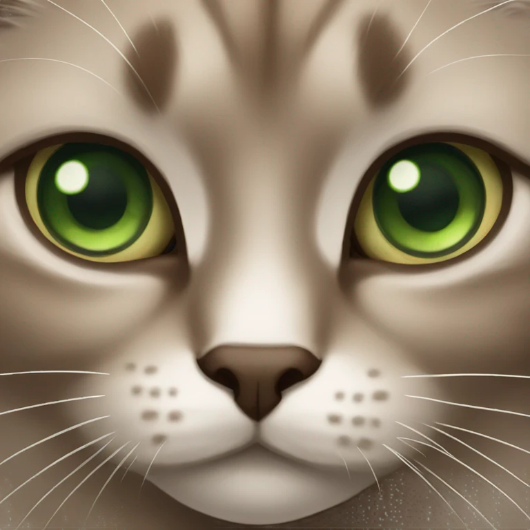 brown ragdoll cat with green eyes emoji