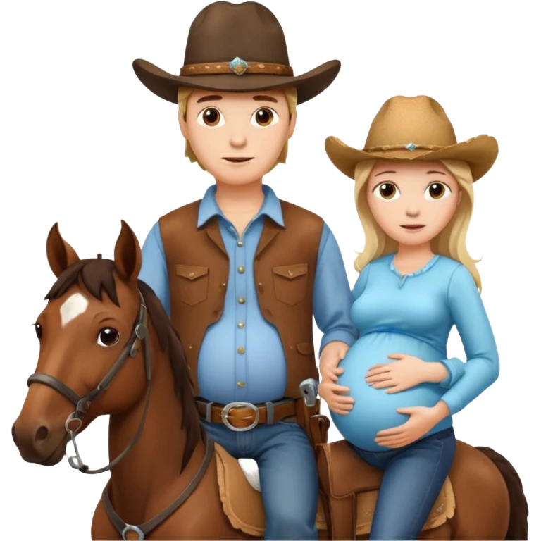 pregnant man with horse emoji