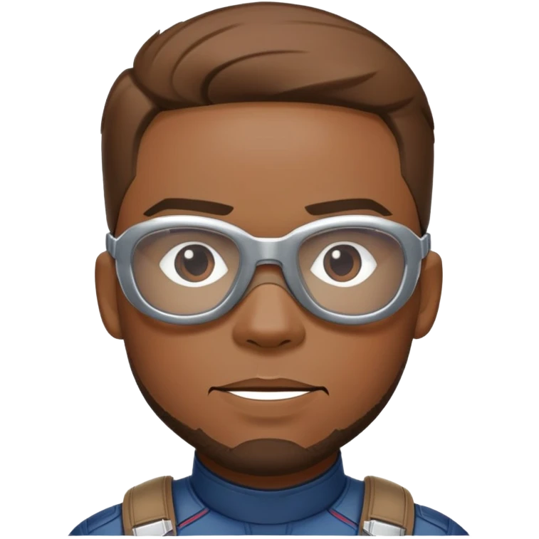 sam wilson with side-whiskers wear safety glasses from  from captain america: civil war emoji