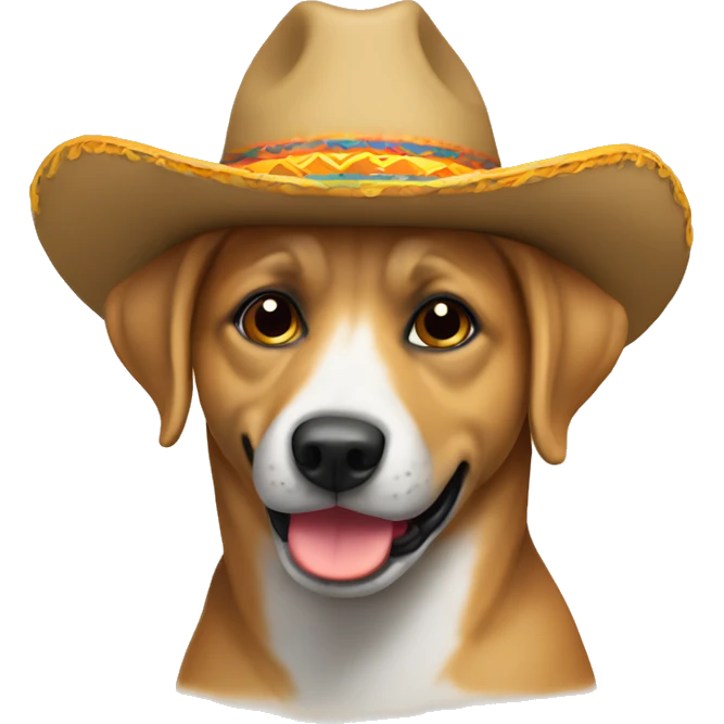 perrita con sombrero emoji