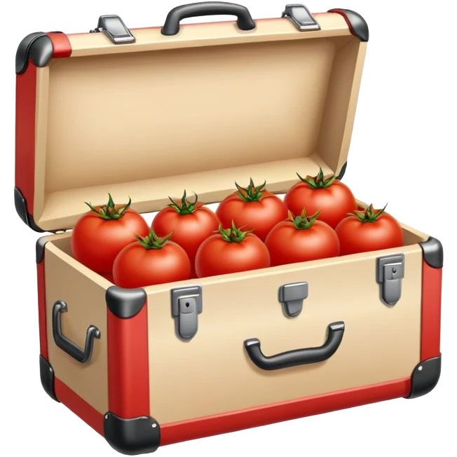 koffer mit Tomate drauf gezeichnet emoji