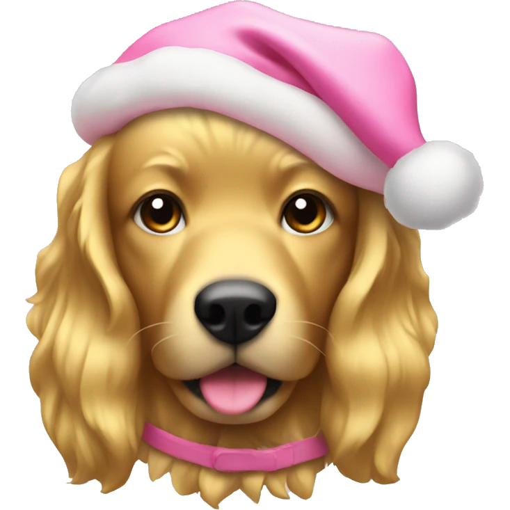 Golden with pink christmas head  emoji