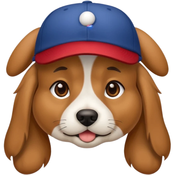 baseball hat dog emoji