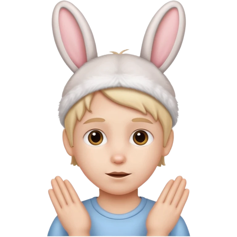 kid with bunny ears emoji