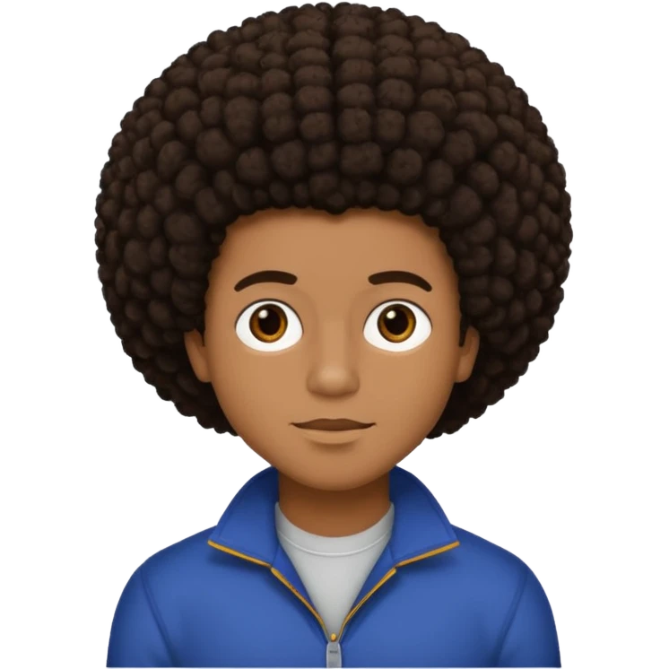Princeton Perez from Mindless Behavior with dark brown afro hair  emoji