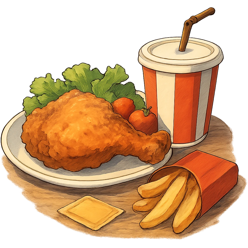 fried chicken meal emoji