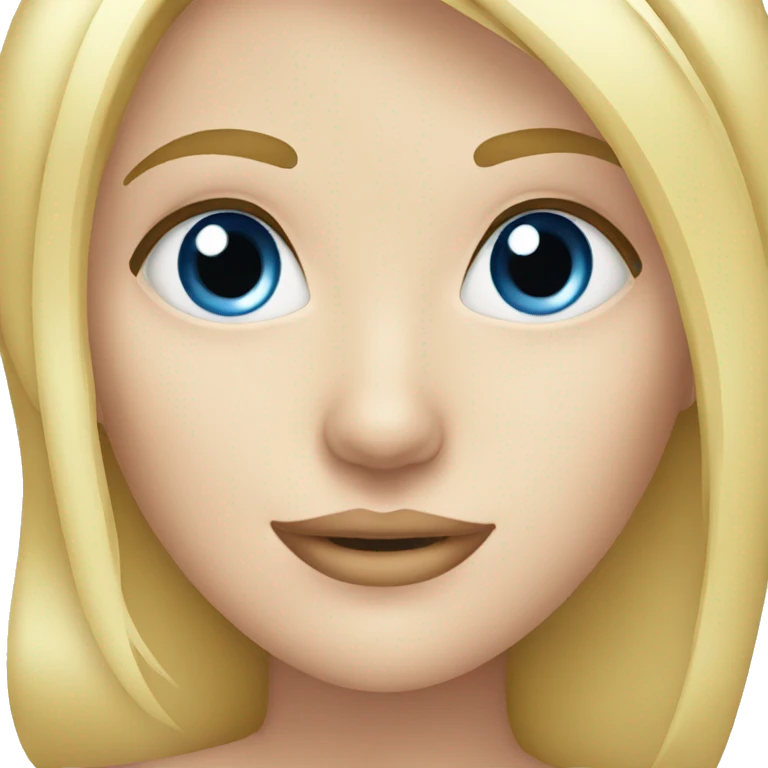 Blonde girl blue eyes  emoji