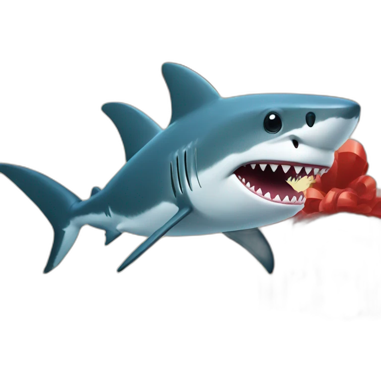 A shark at christmas  emoji