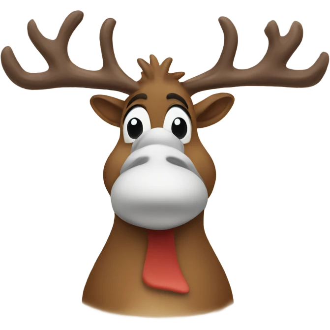 Reindeer Duck facing forward  emoji