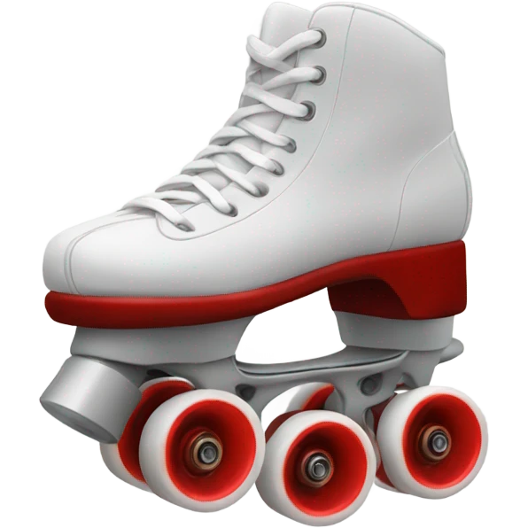 rollerstake with red stained wheels emoji