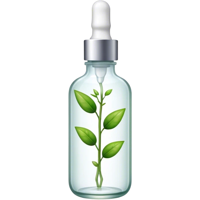 Skinc care serum with plant stem emoji
