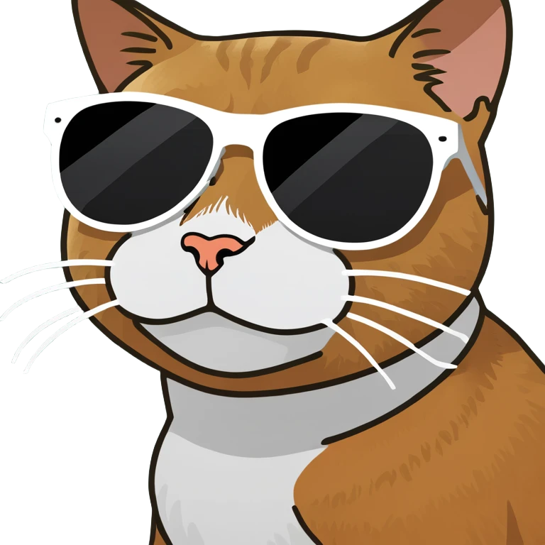 Cat with sunglasses emoji