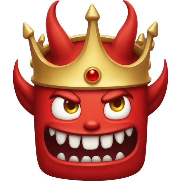 cartoon devil with crown emoji