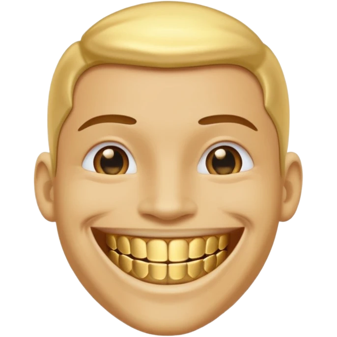 An emoji checking it's grillz lyk a rapper  emoji