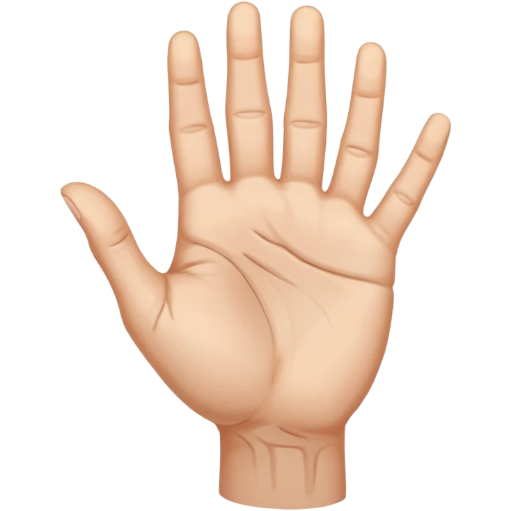  دست راست از مچ توسط دست چپ گرفته شده به سمت بالا دقت کن میگم از مچ  emoji