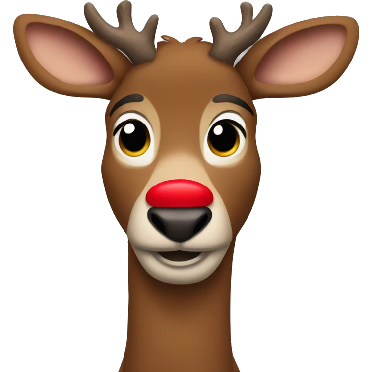 Rudolph the red nosed reindeer emoji