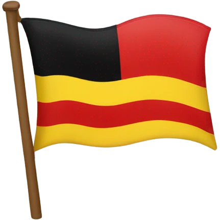 Flag with black and red and yelloe emoji