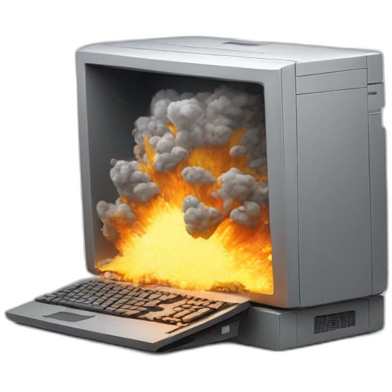 computer explosion emoji