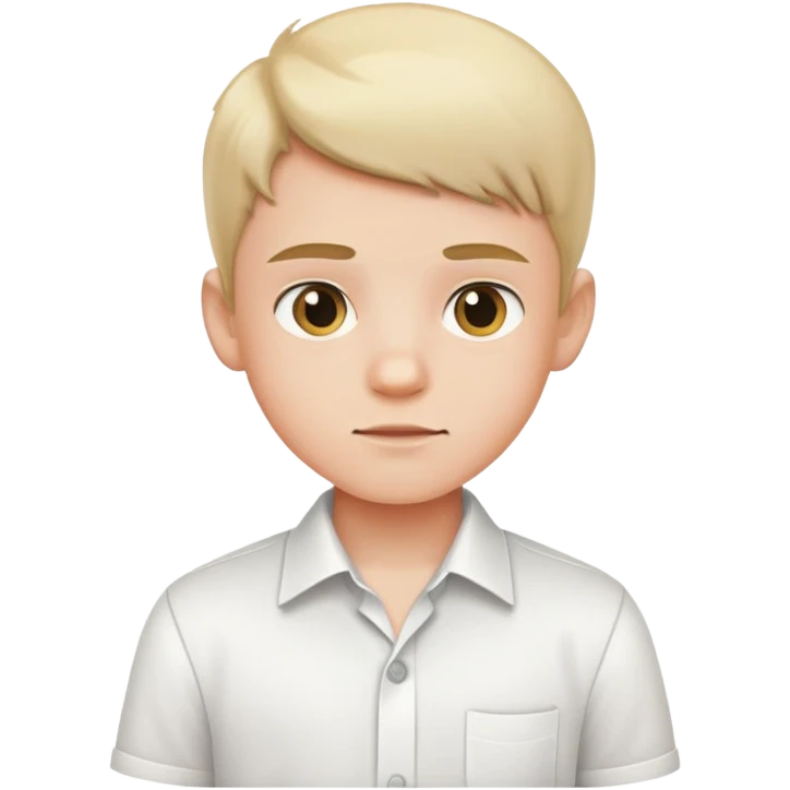 white shirt with three white buttons for a boy emoji