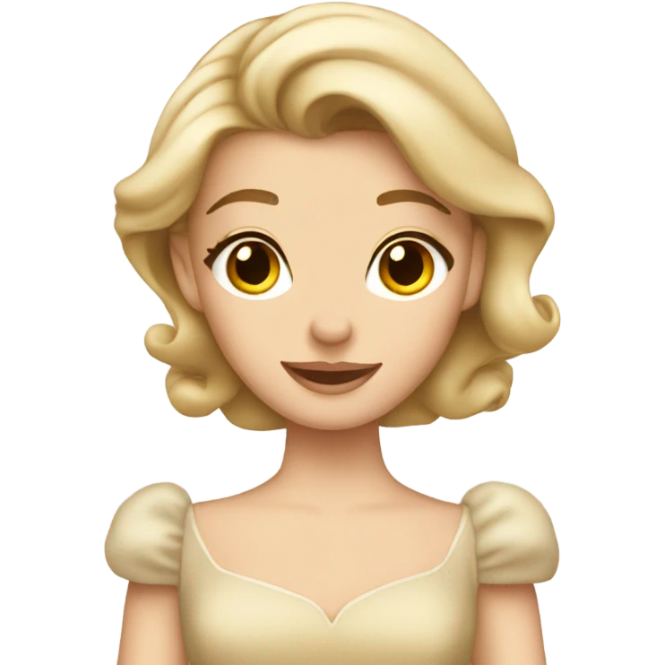 Cinderella in a beige dress  emoji