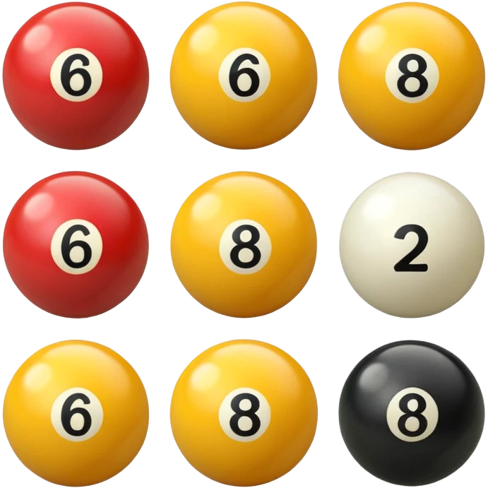 6 numbered billiard ball  emoji