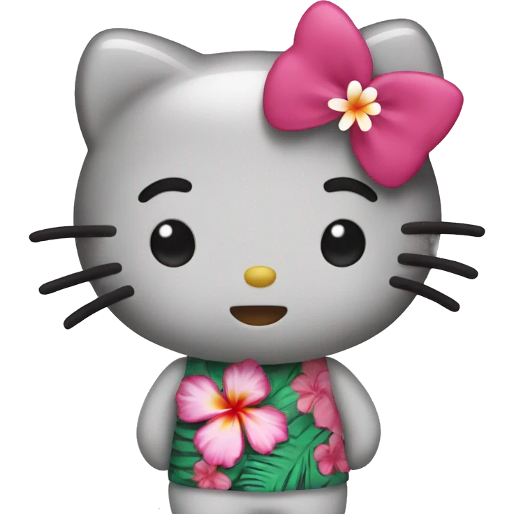Hawaiian hello kitty emoji