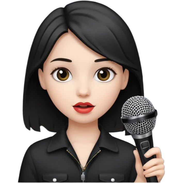 Girl with Microphone emoji