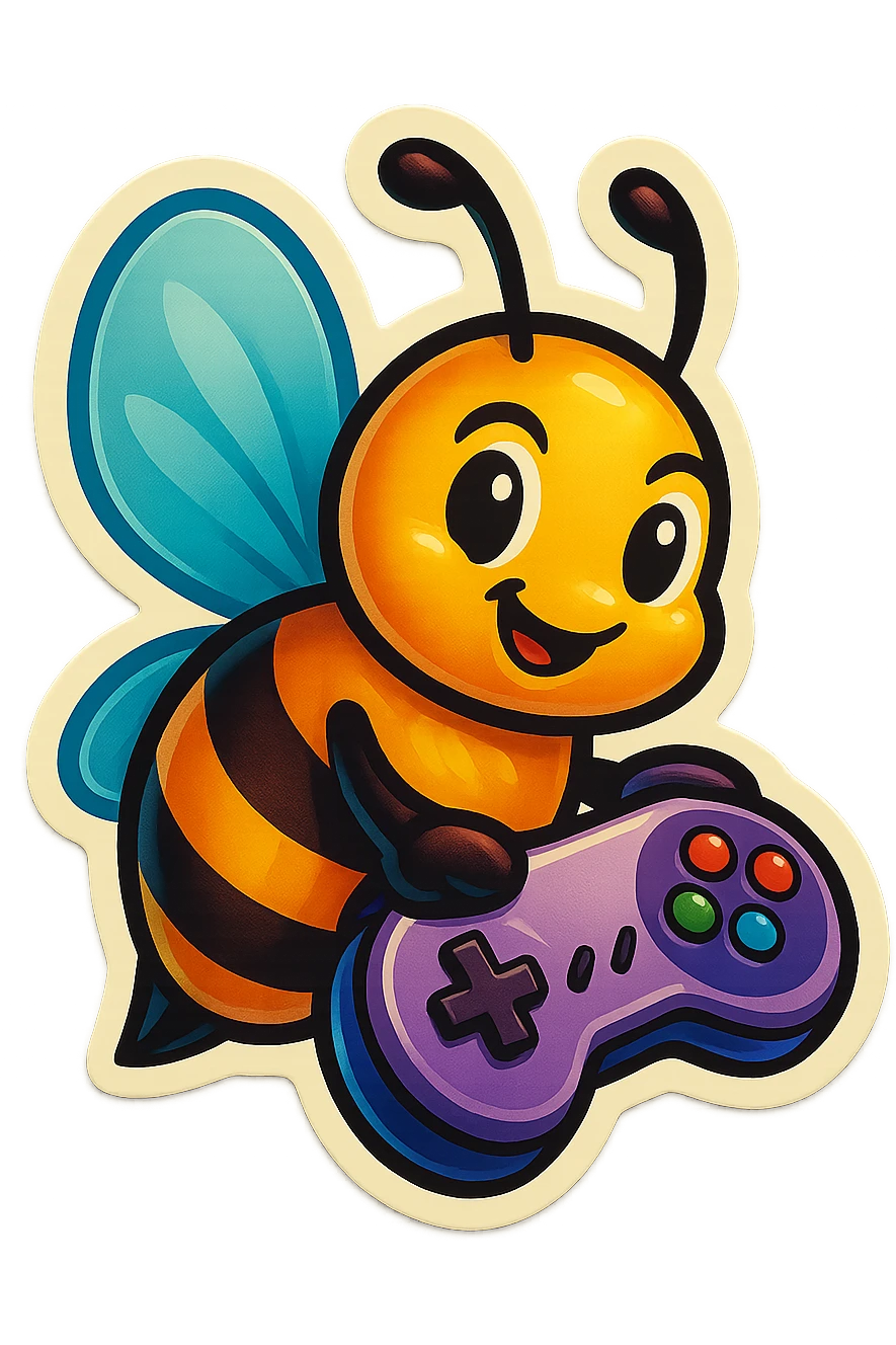 Bee with gaming controller  emoji
