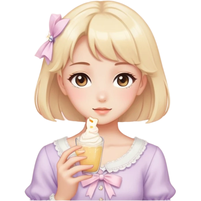 Pastel warm-colored romantic vintage gorgeous beautiful lush sensual sweet cute anime sparkly Moonlight date emoji