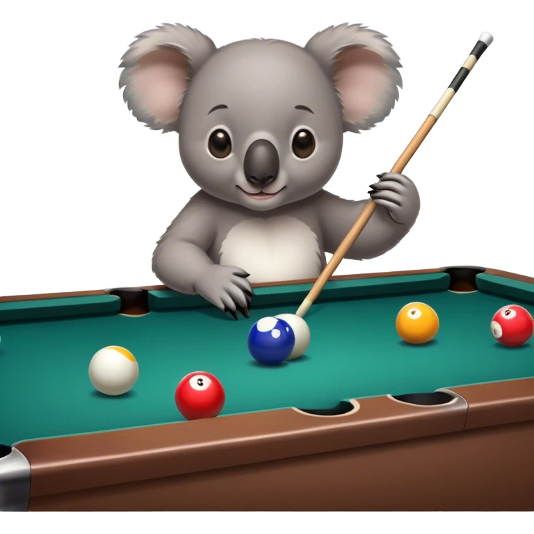 Koala playing pool emoji