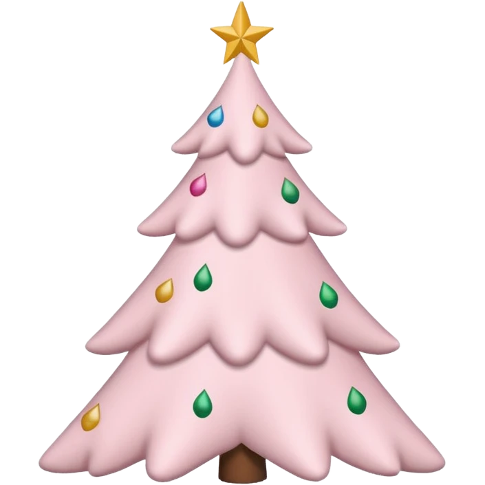 Pale pink Christmas tree pillow  emoji