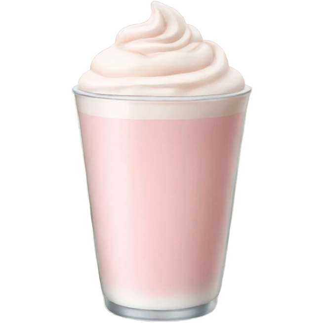 Light Pink latte classy in glass emoji