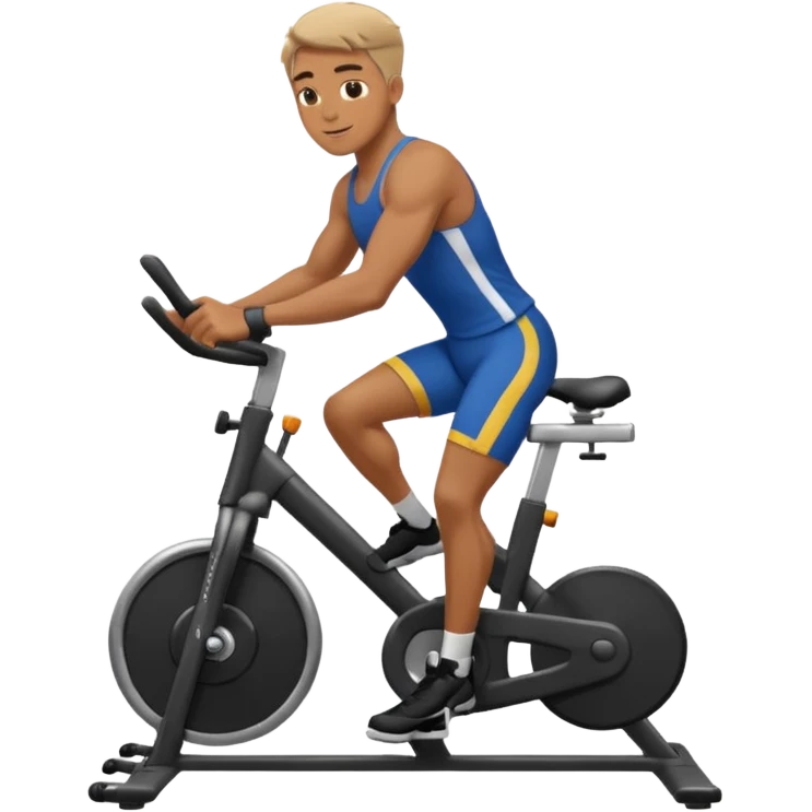 man on a gym bike emoji