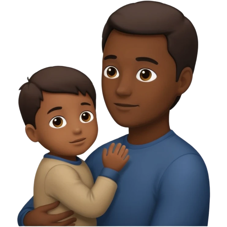 father silhouette holding a child emoji