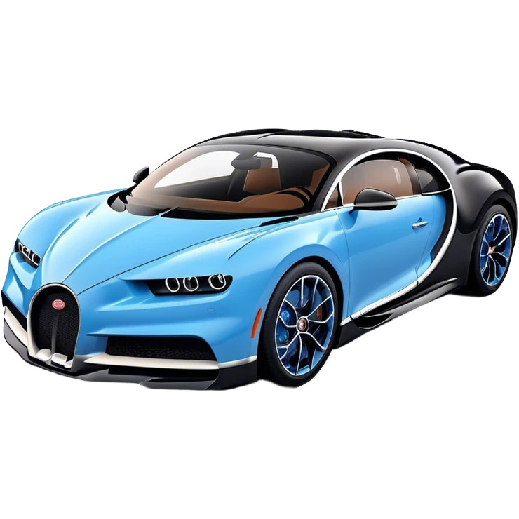 Bugatti Chiron - Bugatti (Model Year: 2022) (Iconic colour: Blue and black) emoji