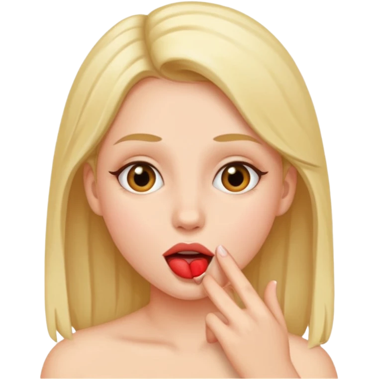 Girl giving oral sex emoji
