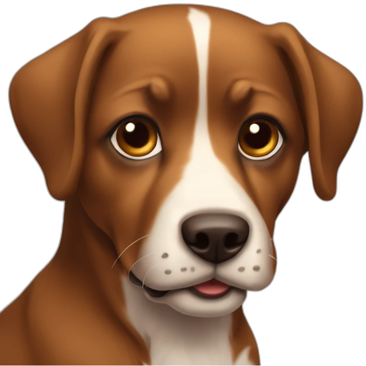 schtizo cachorrro marrom deitado emoji