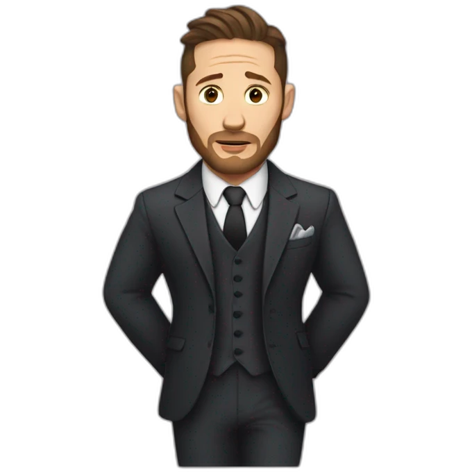 Tom Hardy wearing suit emoji