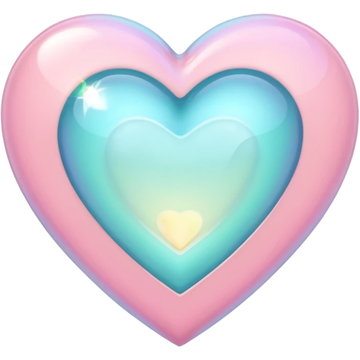pastel heart with a soft pastel gem emoji