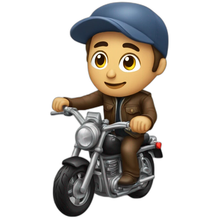 Pierre palmade sur une moto emoji