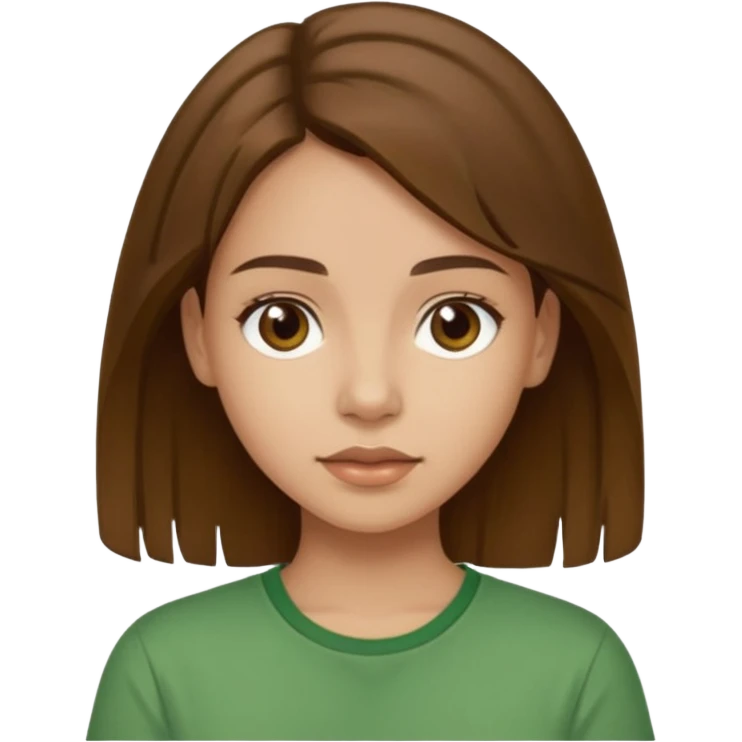 Make a zumba coach emoji, brown eyes, brown hair girl, green shirt withe "the roots" on it emoji