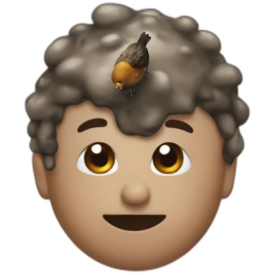 bird poop on head emoji